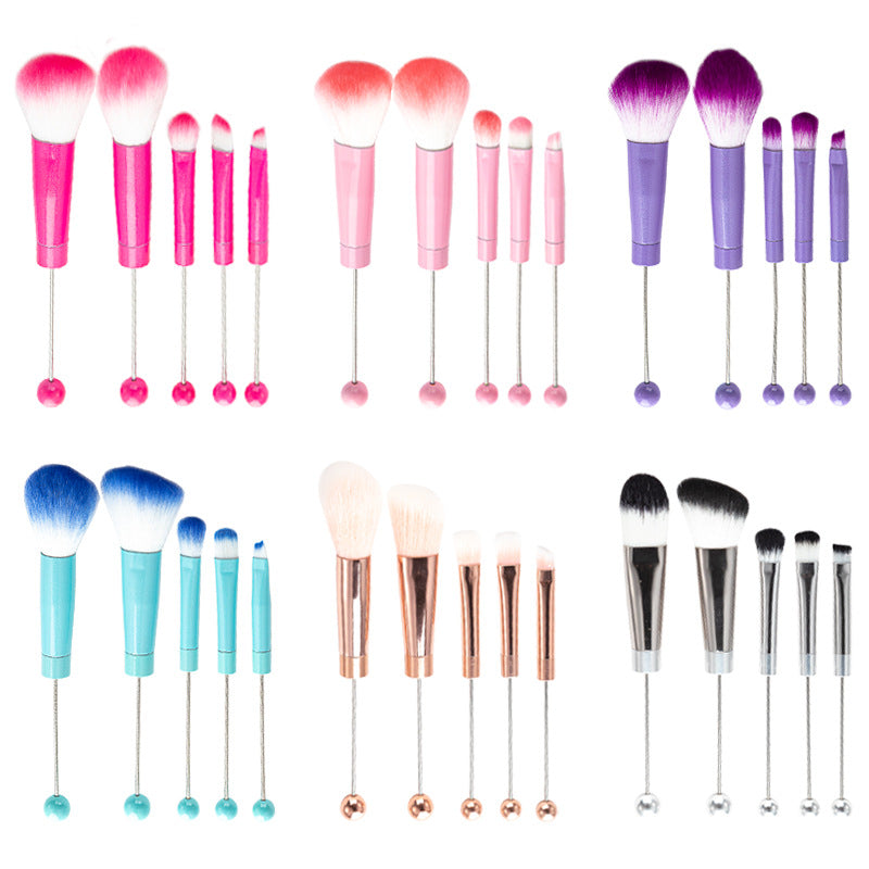 Wholesale 200 Sets Beadable Metal DIY Makeup Brush Set