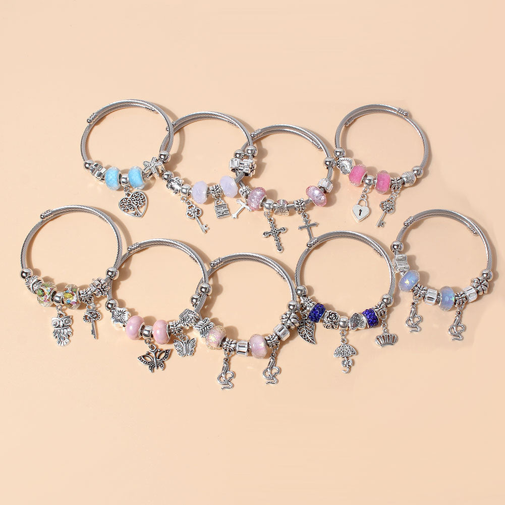 Wholesale Alloy Key Lock Pendant Bracelet