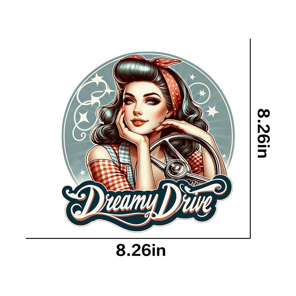 Wholesale 10pcs Retro poster girl UV DTF Ready to Press Transfers Wraps