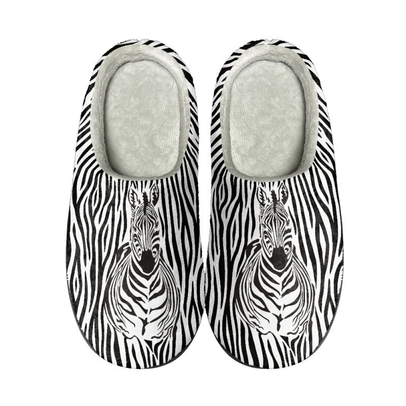 Wholesale Leopard Print Cow Zebra Pattern Cotton Slippers