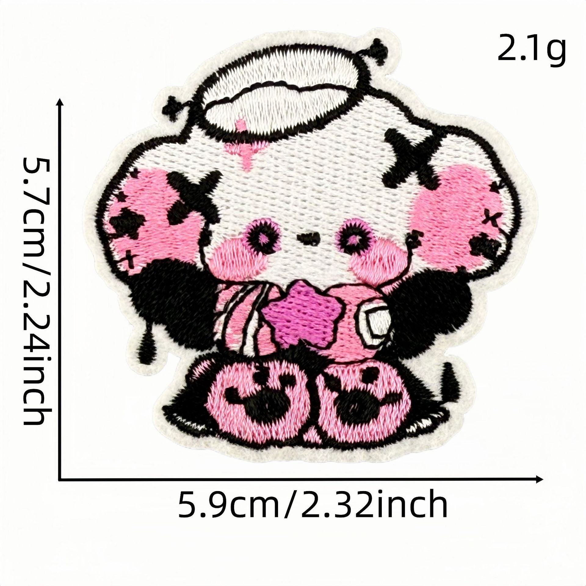 Wholesale Gothic Embroidered Iron On Patch Dark Pink Decorative Badge For Clothing DIY Accessory Trendy Gift
