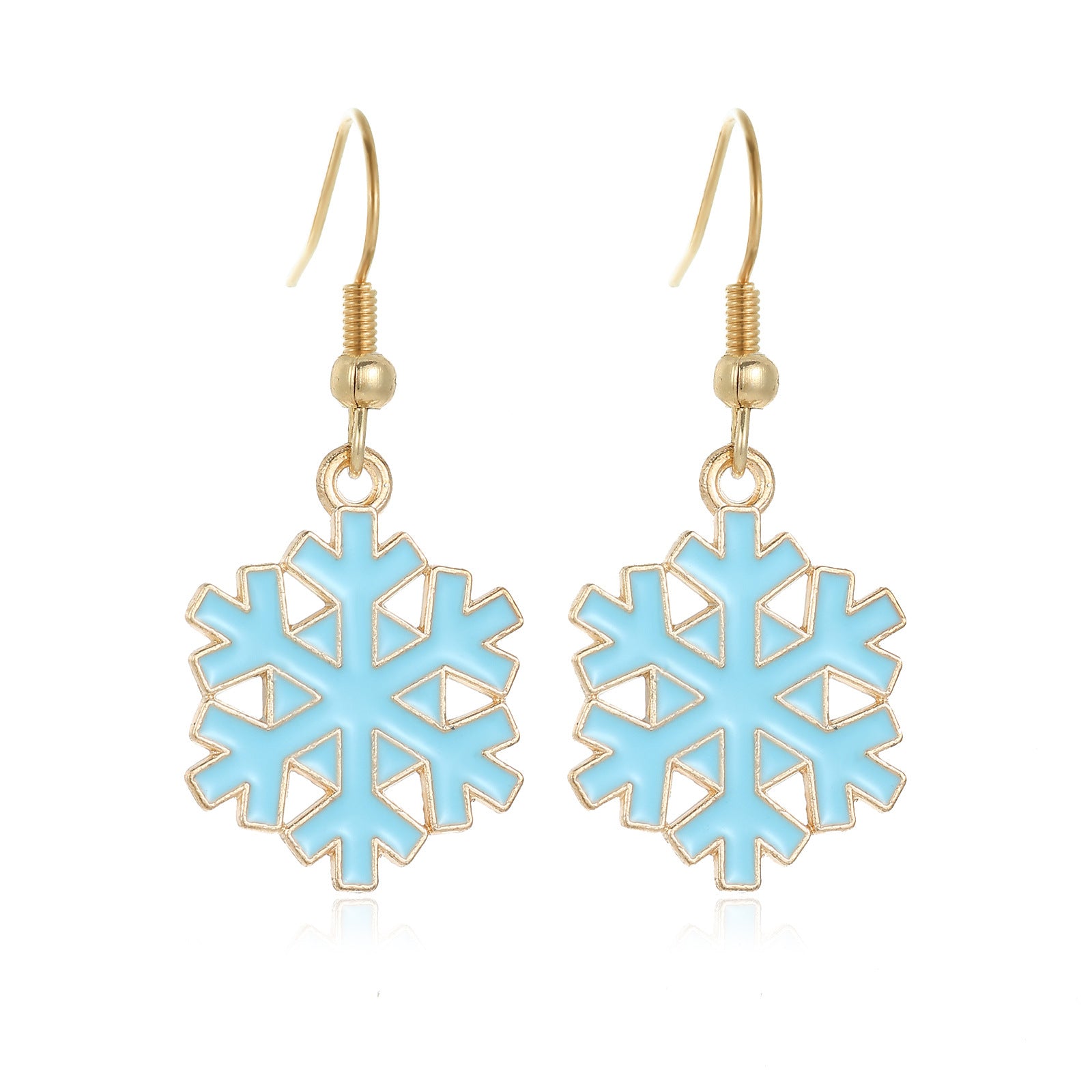 Wholesale Alloy diamond snowflake earrings