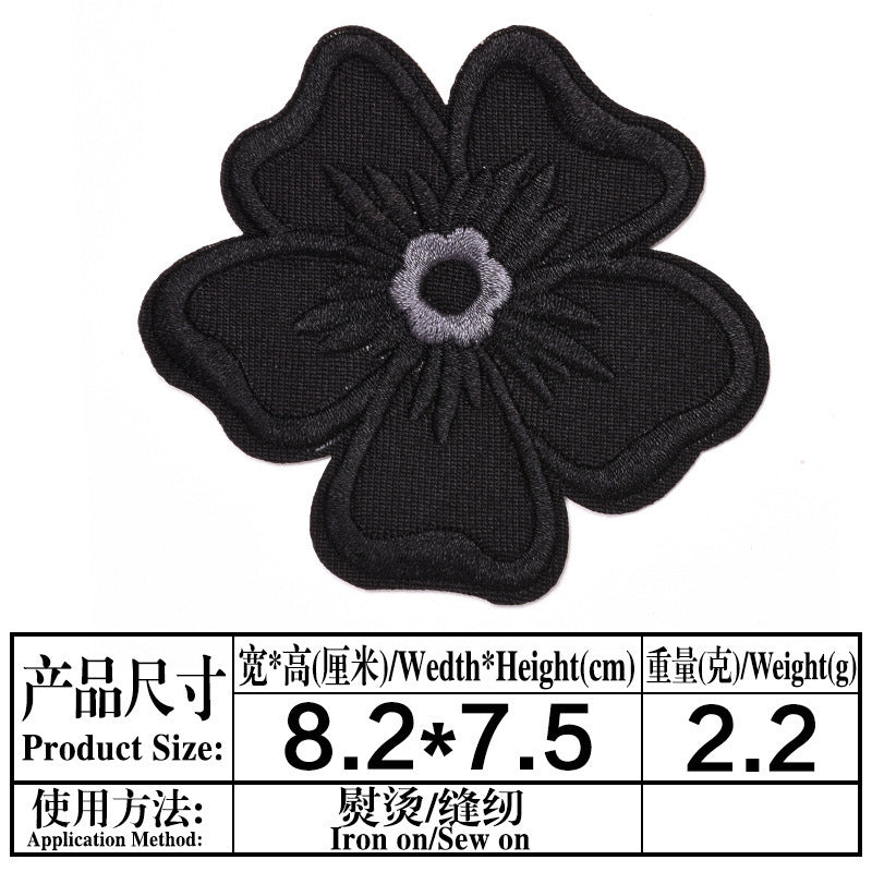 Wholesale 9Pc Embroidered Cloth Patches Set DIY Sew On Badges For Jeans ets Fashion Accessory Boutique Gift For Craft Supply Resale