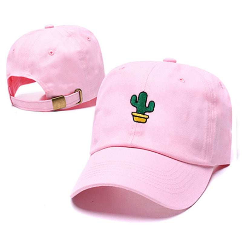 Wholesale Western Style Cute Plant Embroidery Curved Brim Baseball Cap