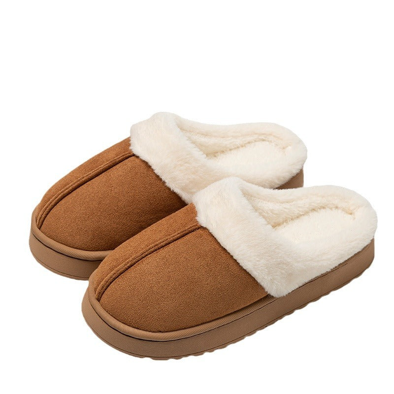 Wholesale Women's Winter fleece-lined Warm Comfortable Cotton Slippers Women's Cotton Shoes Non-slip Slippers