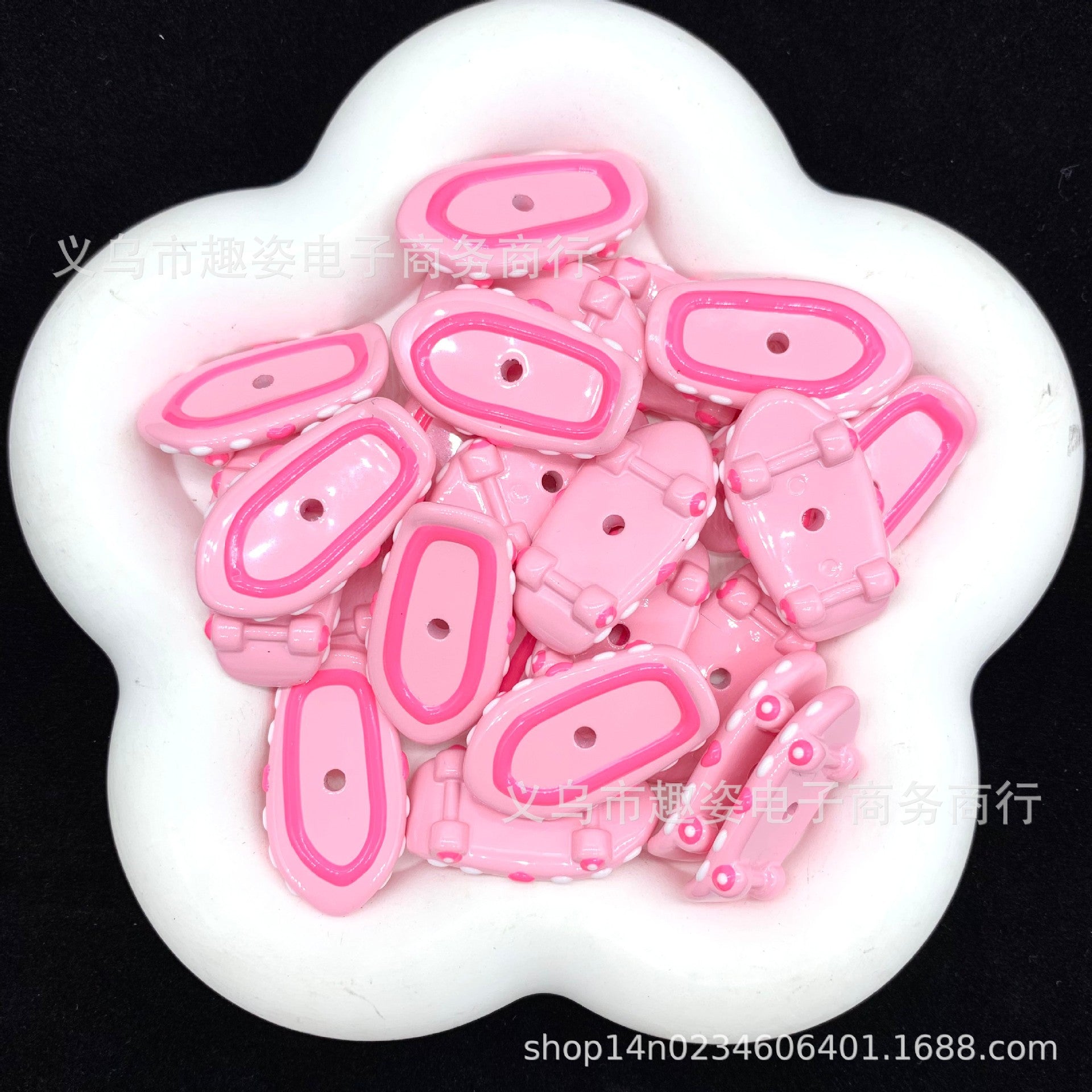 Wholesale Colorful skateboard hand-painted beads Acrylic Beads