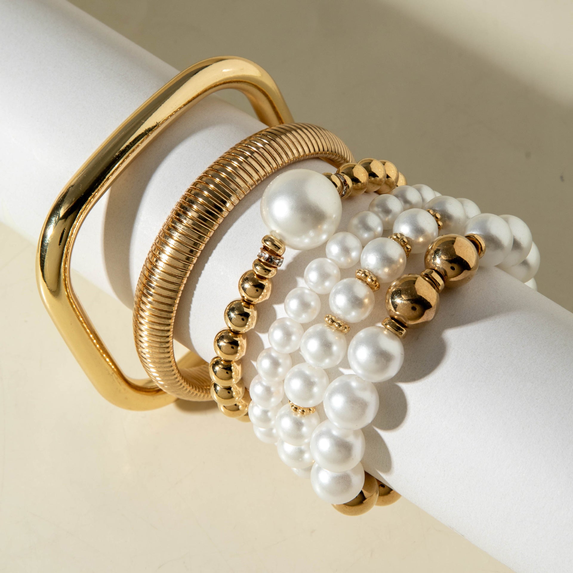 Wholesale Vintage Bracelet Layered With A Pearl Bracelet