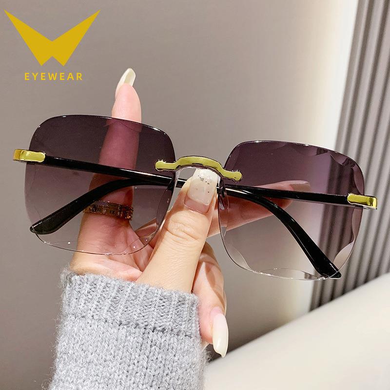 Wholesale Rimless Cut Edge Fashion Sunglasses