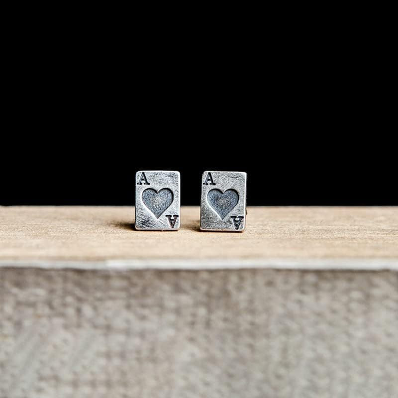 Wholesale Creative Red A Card Earrings Men' s And Women' s Earrings