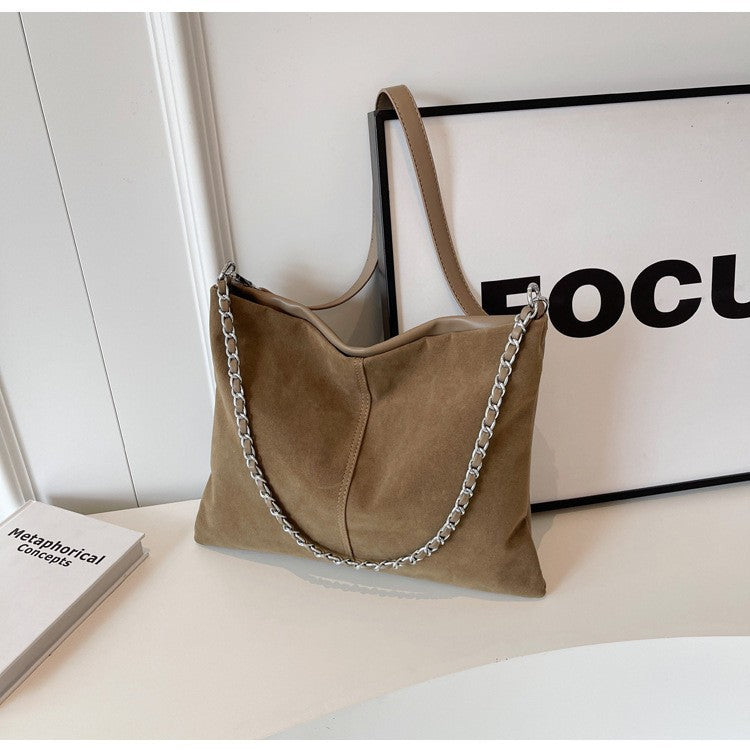 Wholesale Retro Large Capacity Frosted Crossbody Tote Bags