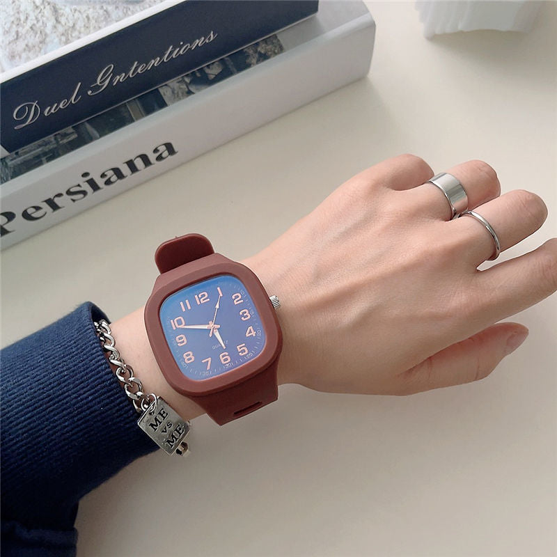 Wholesale Square Quartz Watch Simple Plastic Electric Watch