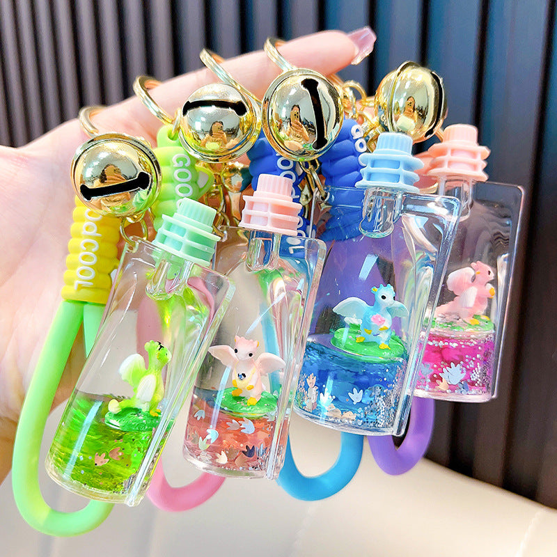 Wholesale Oiled Dinosaur Jelly Bottle Acrylic Keychain