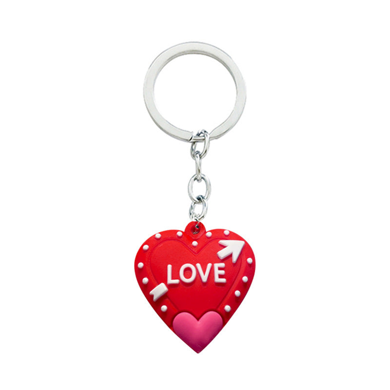 Wholesale PVC LOVE Heart Keychain