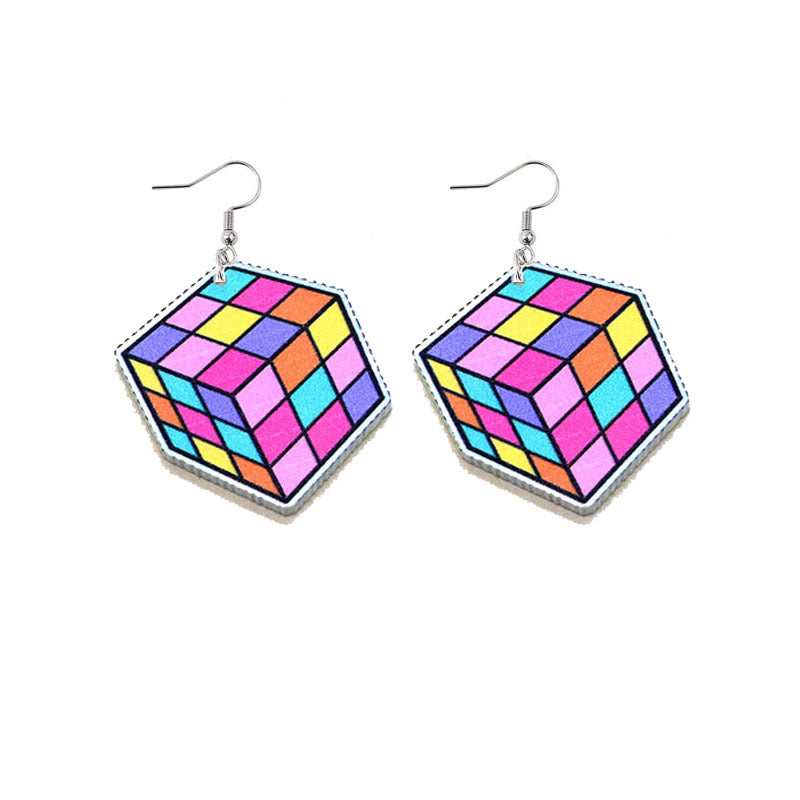 Wholesale Valentine's Day Love Rainbow LOVE Earrings Lip Acrylic Earrings