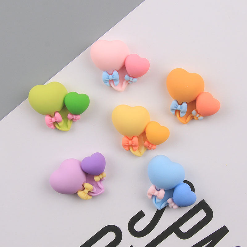 Wholesale colorful love balloon resin cream glue Phone Case