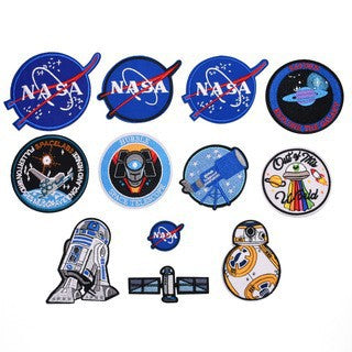 Wholesale Astronaut Planet Embroidered Patch Space Theme Sew On Cloth Badge For Clothing DIY Fashion Accessory OLY Exclusive