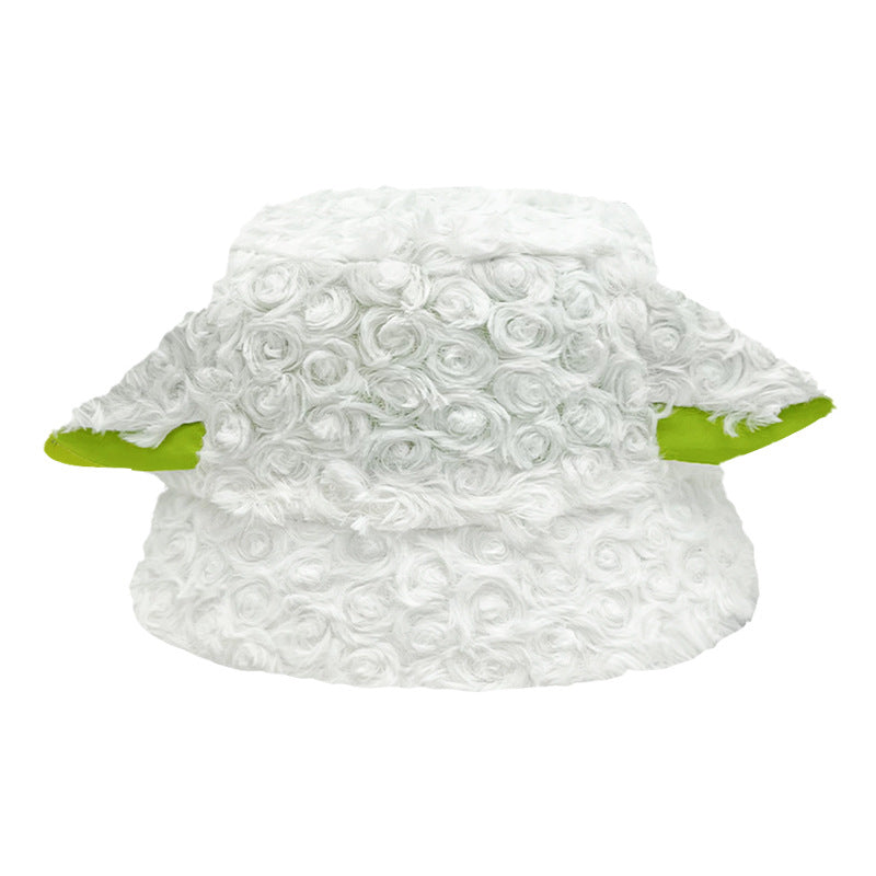 Wholesale Lambswool Curly Bucket Hat Winter Warm Plush Bucket Hat