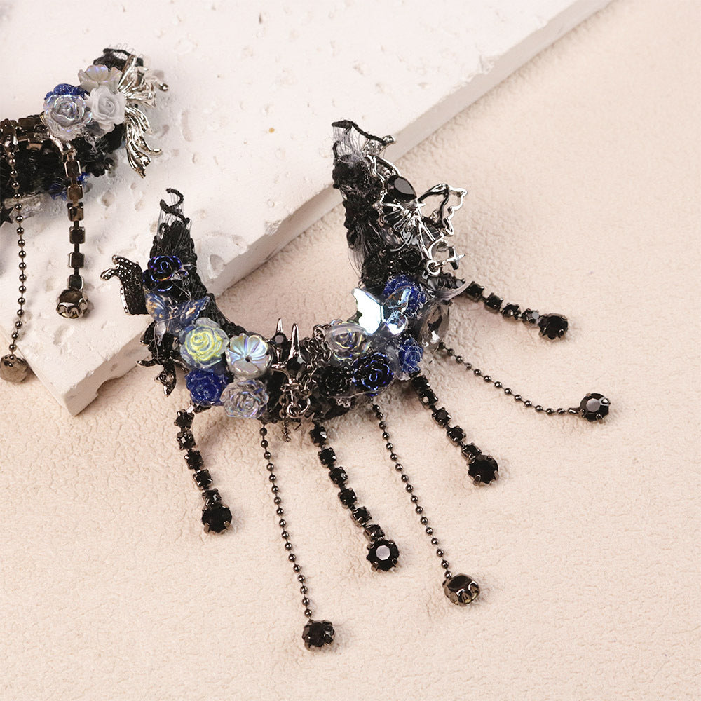 Wholesale Dark Black Moon Tassel Heavy Nepal Beads Pen Beads