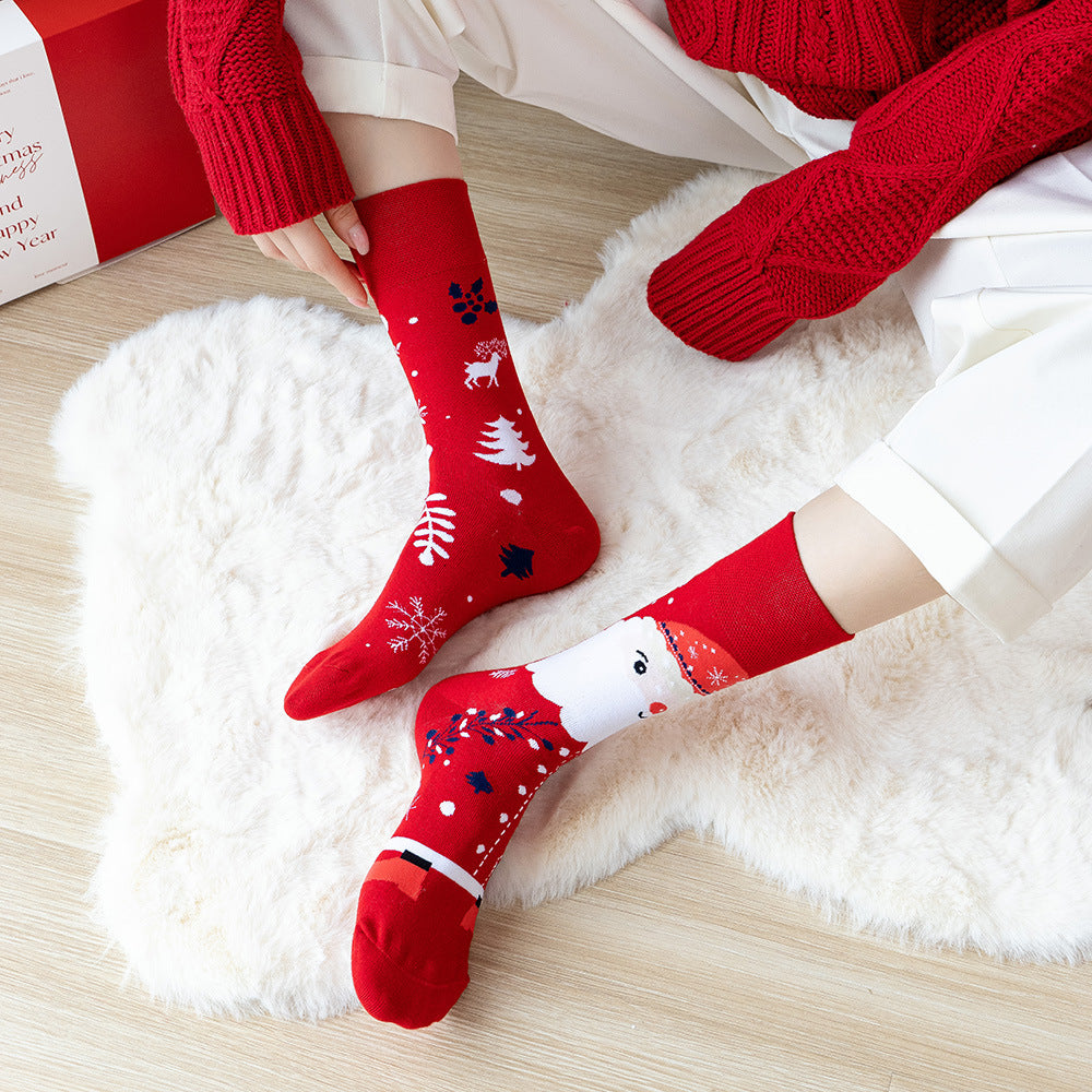 Wholesale 12pcs Cartoon Christmas Cotton Socks for Men and Women