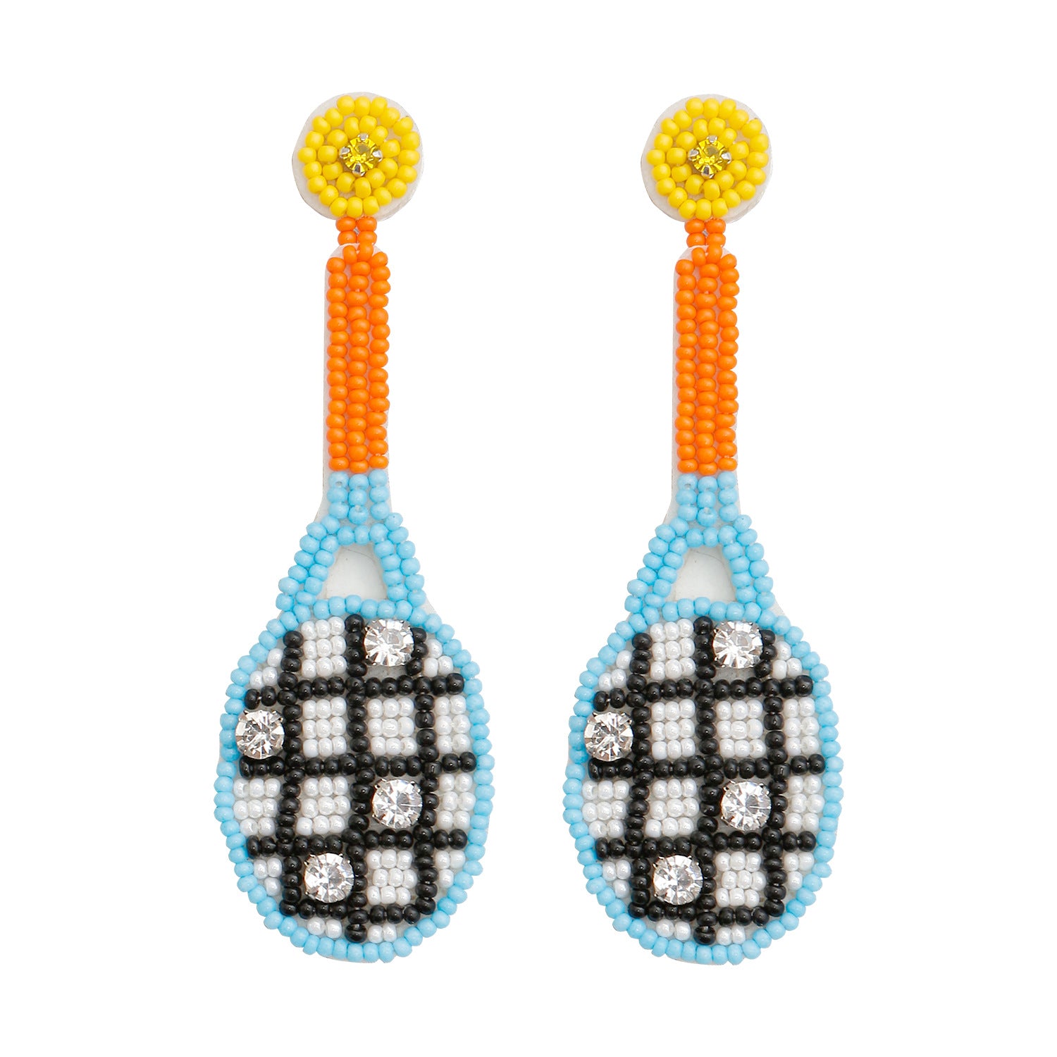 Wholesale Sports-themed Handmade Beaded Soccer Ball Rice Bead Earrings