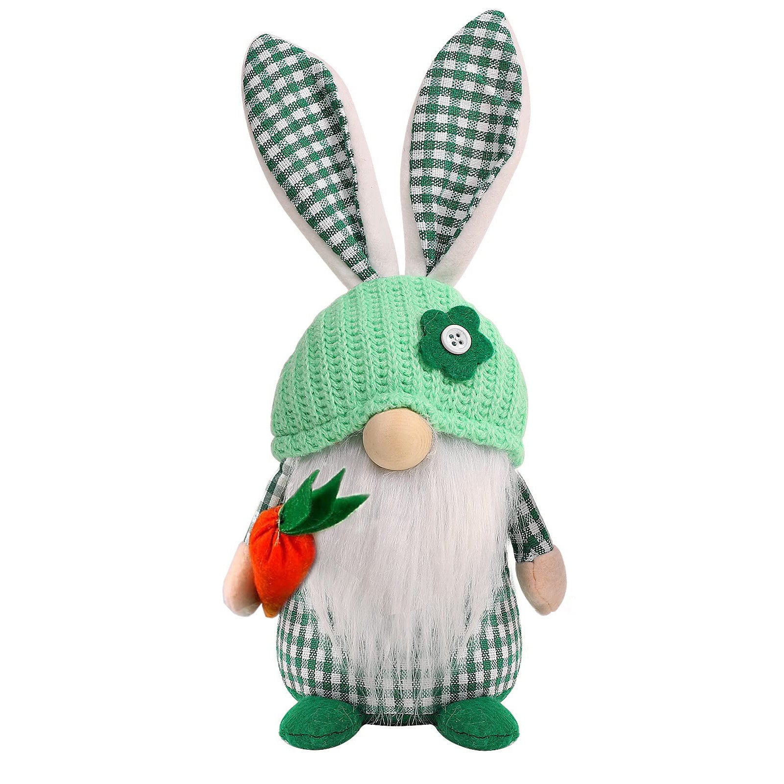 Wholesale new Easter faceless doll checkered rabbit ears desktop decoration rabbit  decorations