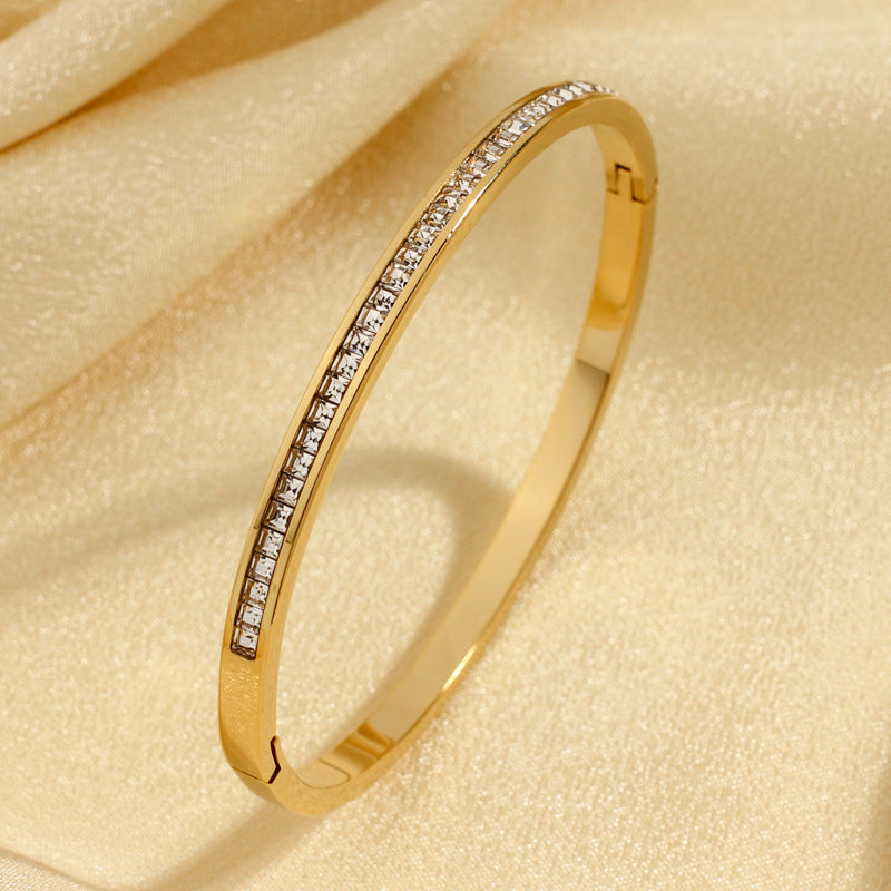 Wholesale Titanium steel diamond-encrusted Bracelet