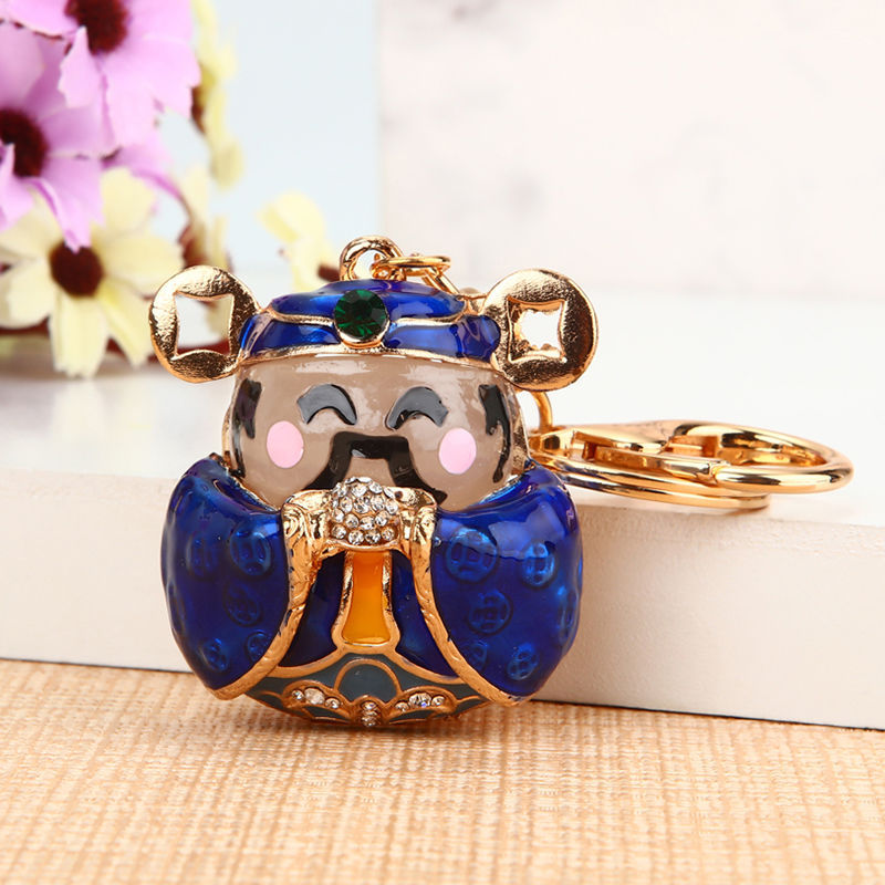 Wholesale Stylish Rhinestone Bear Keychain Car Key Accessory Bag Charm Champagne Zinc Alloy Wedding Gift For Resale