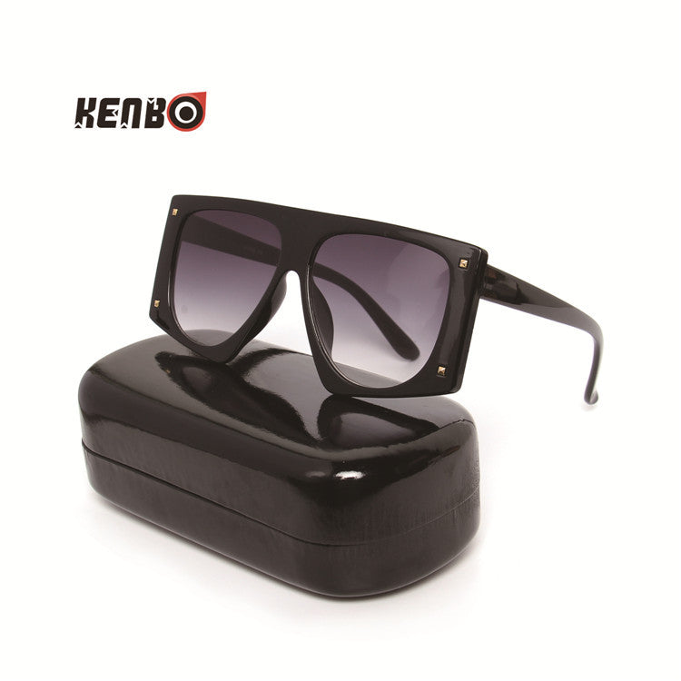 Wholesale Box leopard print large frame sunglasses