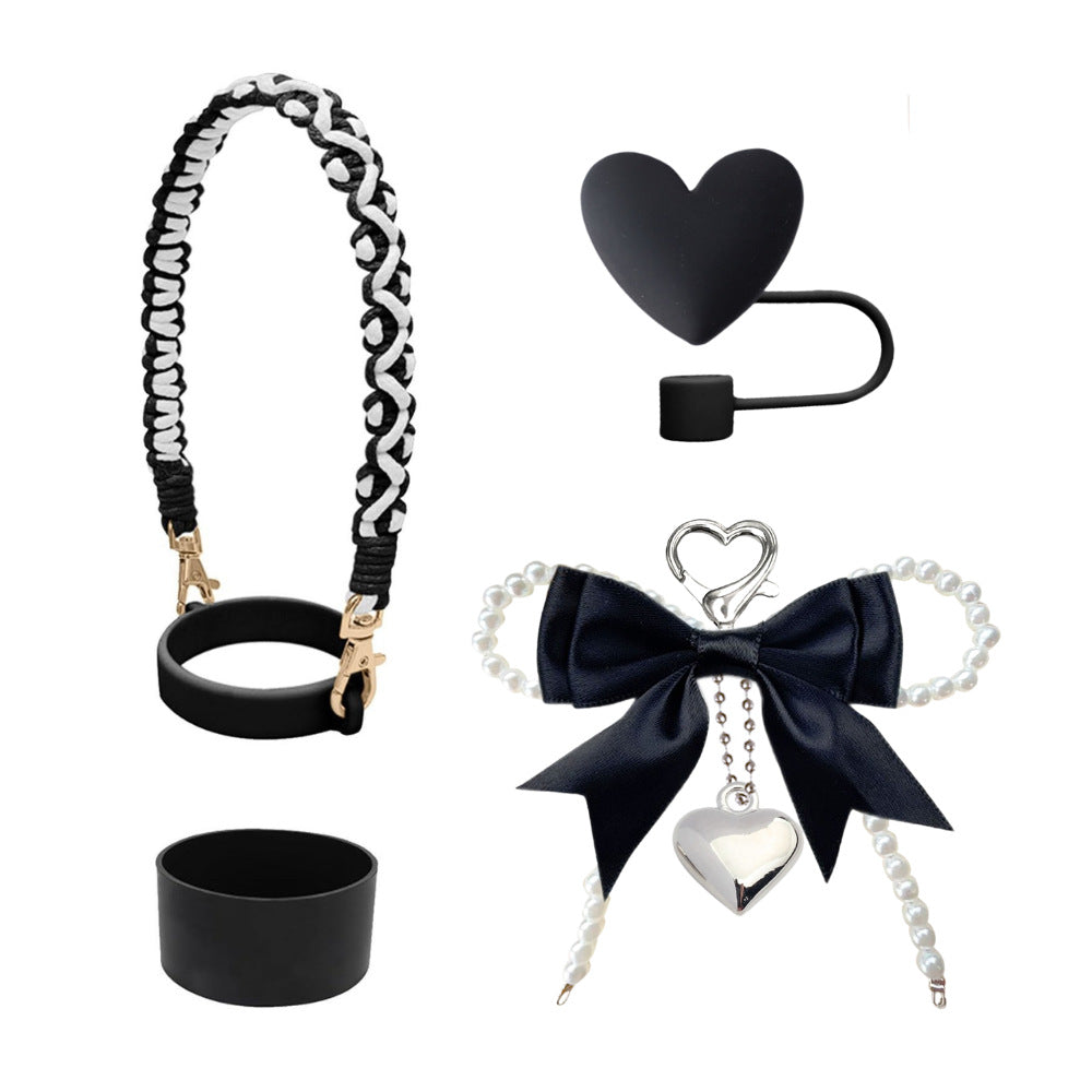 Wholesale Bowknot Pearl Phone Chain Love Straw Hat