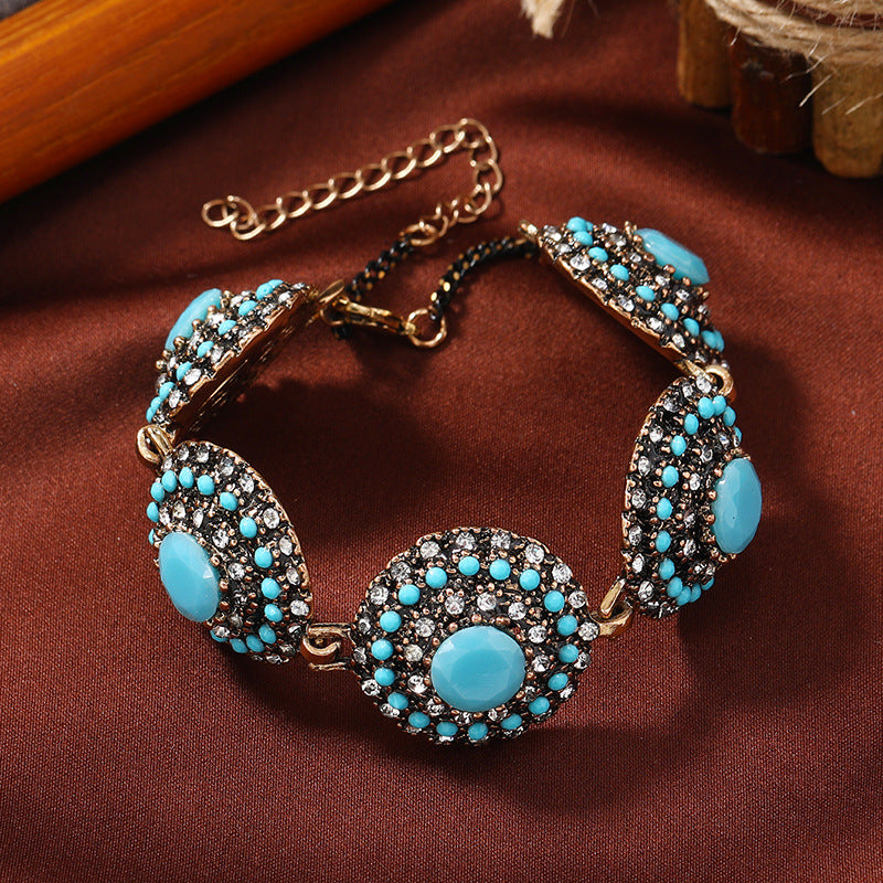 Wholesale Retro Ethnic Style Creative Alloy Diamond Bracelet