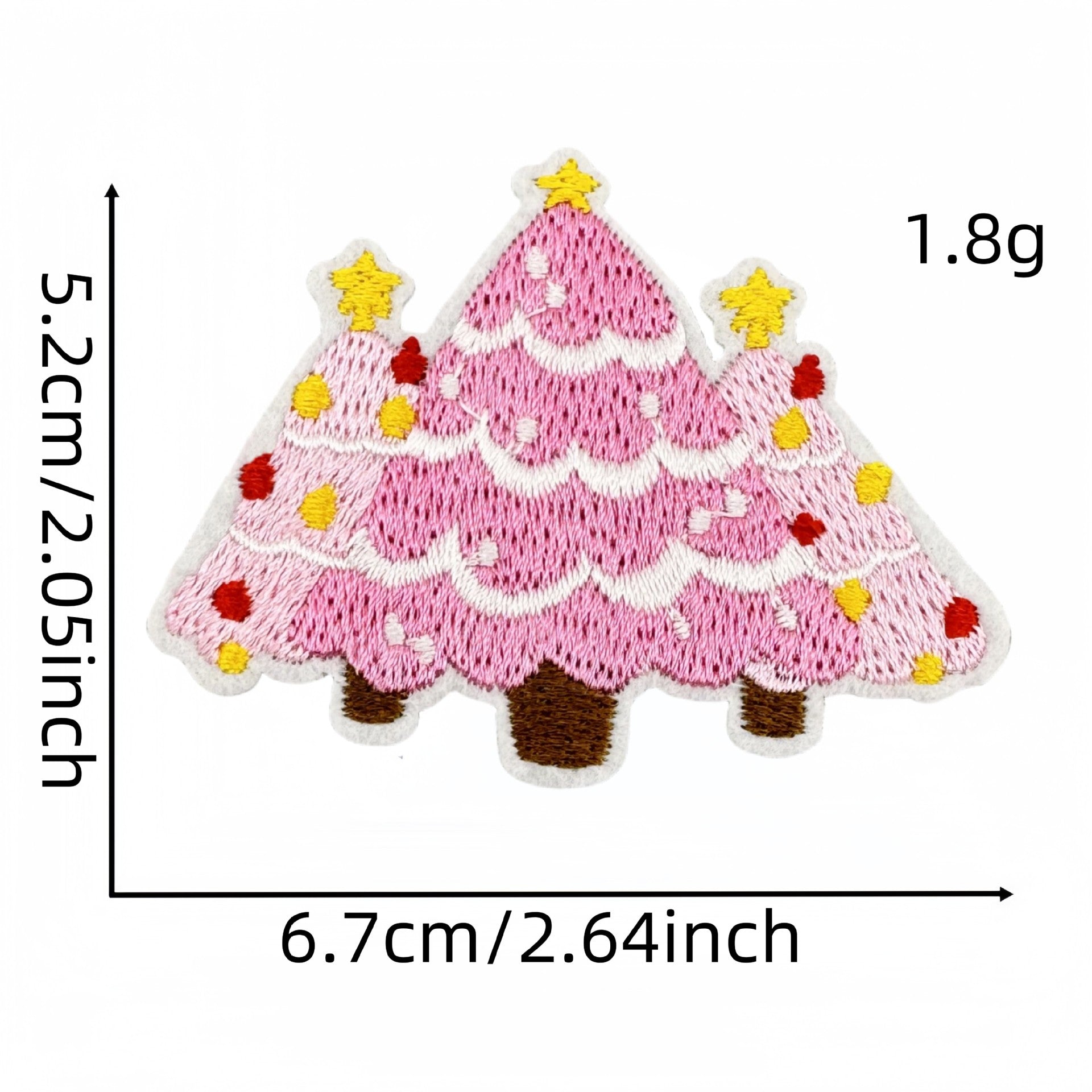 Wholesale Cute pink cartoon Christmas embroidery DIY patches