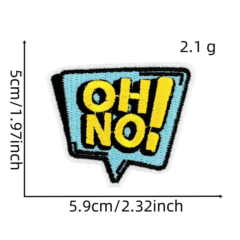 Wholesale Funny English Word Polyester Embroidered Patch Trendy Fashion Accessory For Clothing Gift For DIY And Boutique Resale
