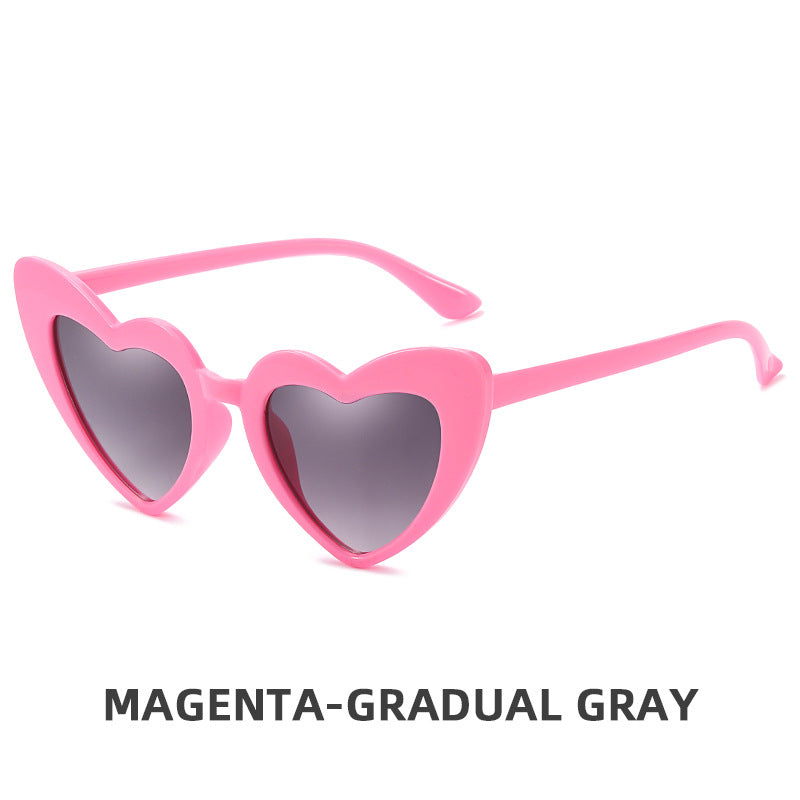Wholesale Children's Retro Personality Love Style Anti-ultraviolet Sunglasses