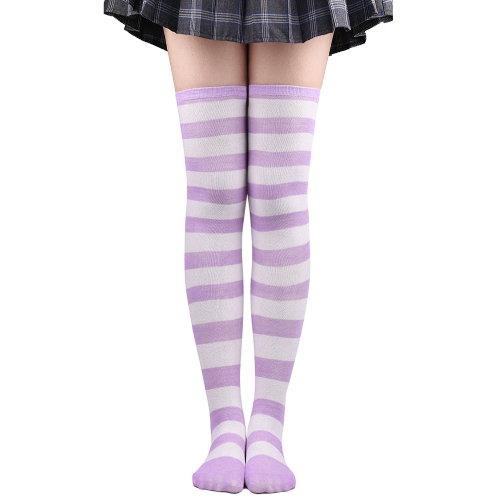 Wholesale Halloween Zebra Over-the-Knee Striped Socks