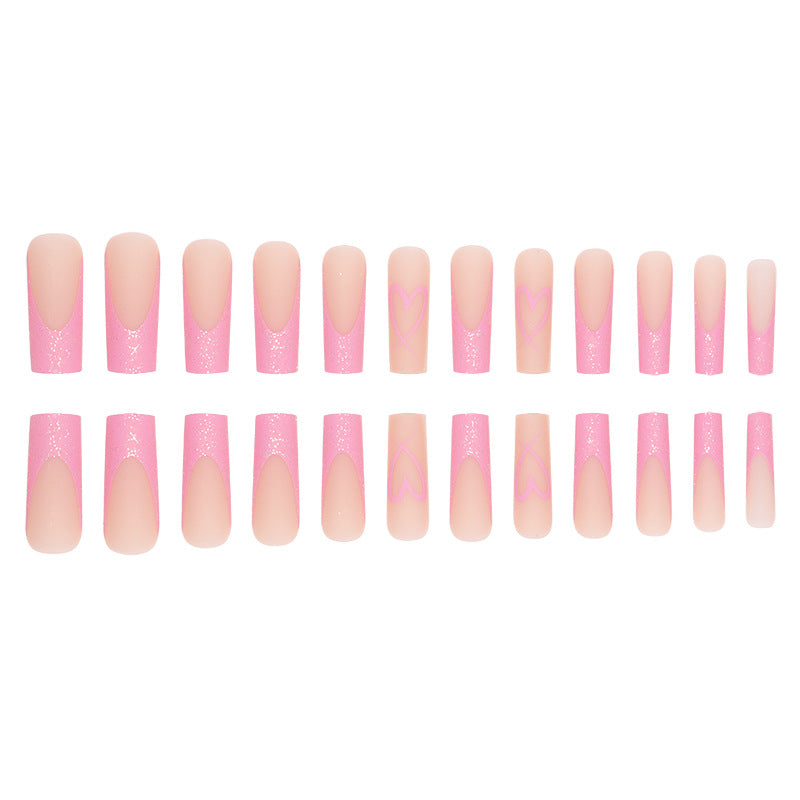 Wholesale Glitter Heart Valentine's Day Wearable Nail Art Patches