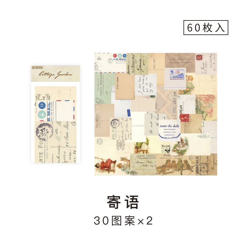 Wholesale Material Paper Village House Garden Series Base Paper Korean Light Retro Handmade Decoration