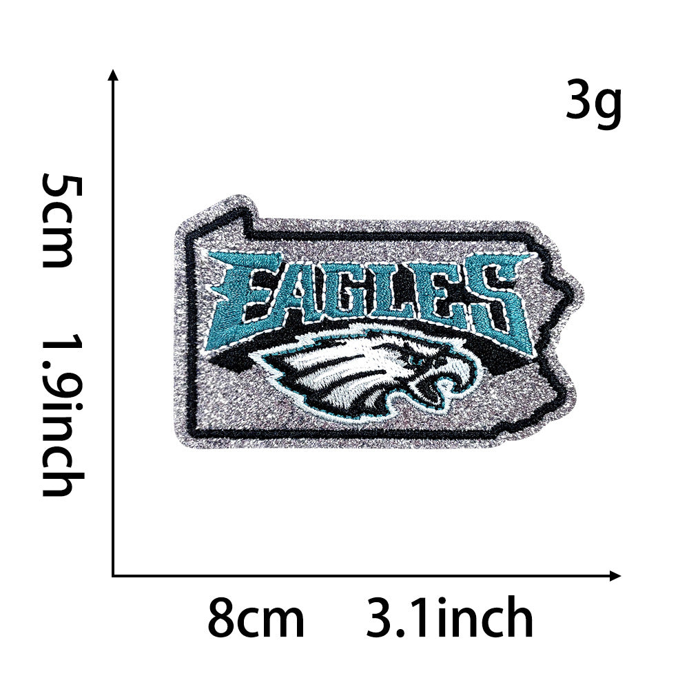 Wholesale Seattle Seahawks Sequin Embroidered Patch State Shape Sew On Applique For Clothing Bags DIY Craft Accessory OLY Exclusive