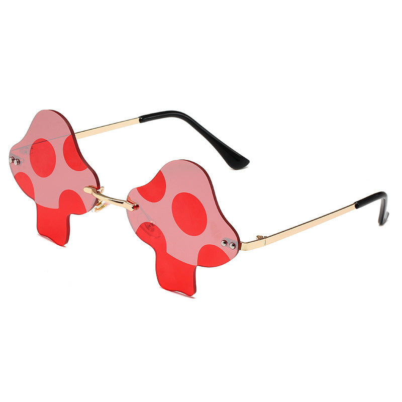 Wholesale PC Color Film Mushroom Frameless Colorful Sunglasses