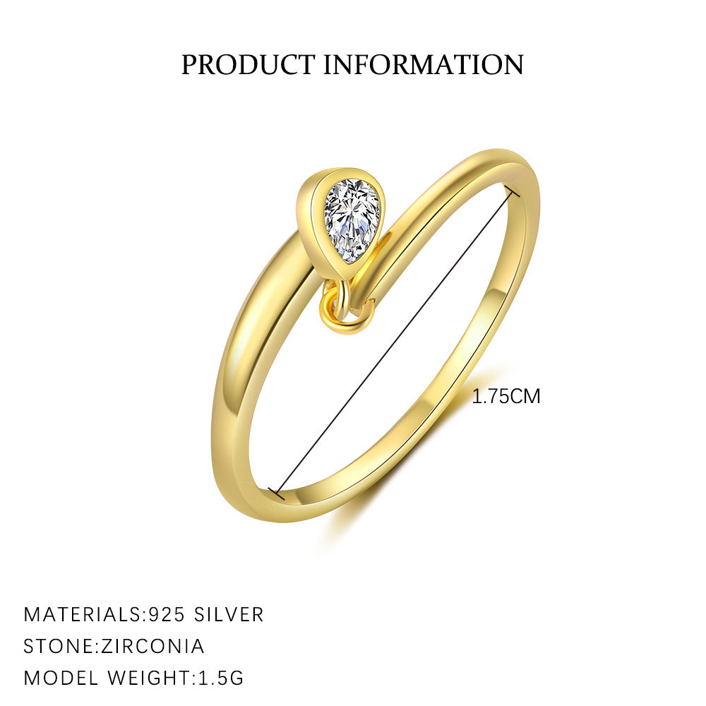 Wholesale S925 Sterling Silver Geometric Ring