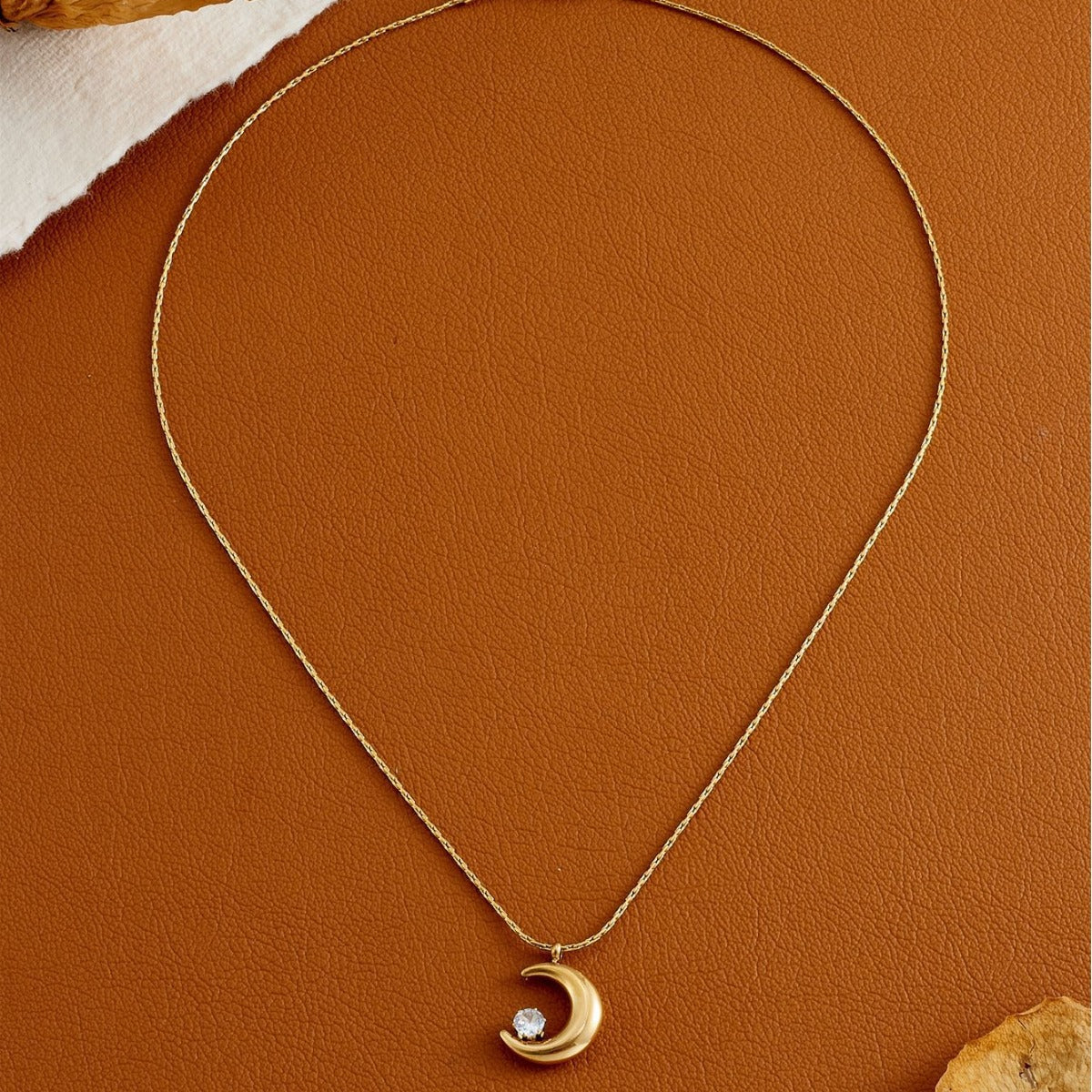 Wholesale moon necklace goddess clavicle chain Titanium Steel Necklace