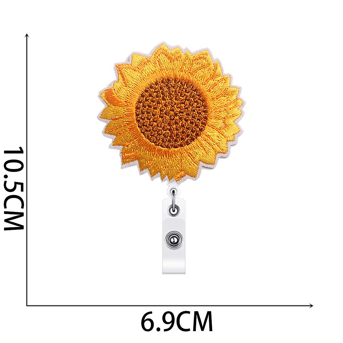 Wholesale Sunflower Easy Pull Buckle Embroidered Cloth Sticker