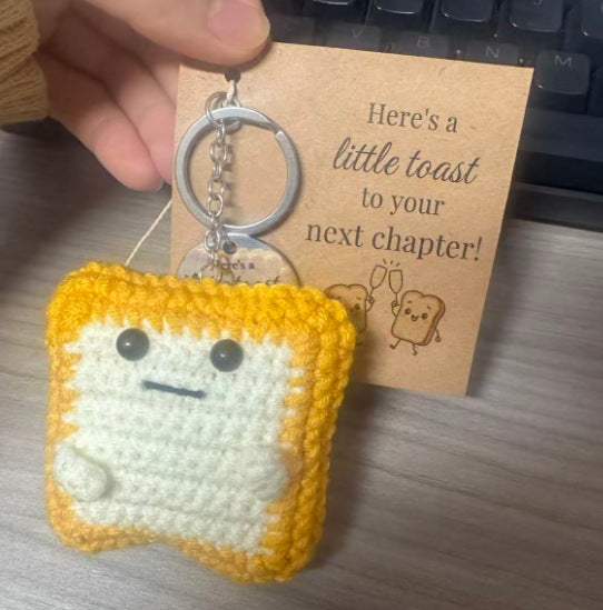 Wholesale Handmade Crocheted Yarn Cartoon Bee Keychain