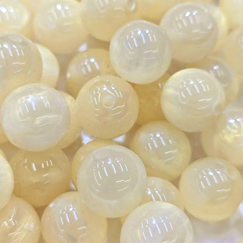 Wholesale 10pcs/pack Gilded cloud high-end halo round beads Acrylic Beads