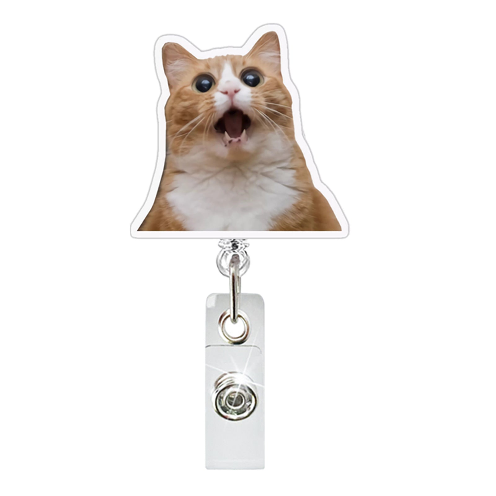 Wholesale Acrylic Retractable Badge Reel Doctor Nurse Keychain Card Easy Pull-up Buckle