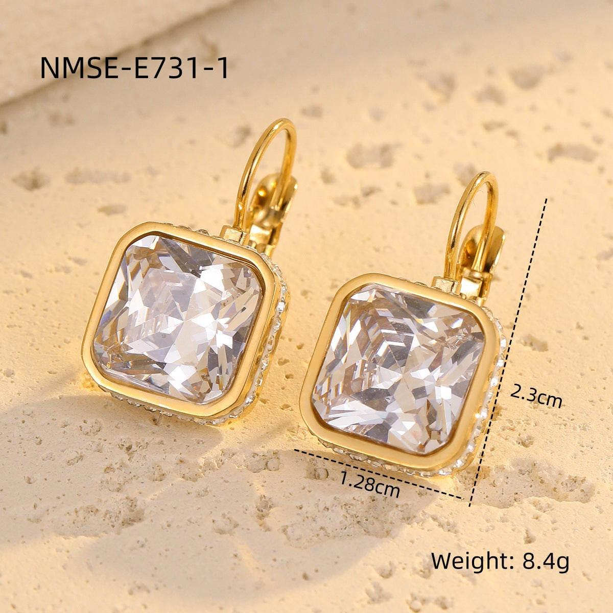 Wholesale Droplet shaped heart-shaped geometric shape Stainless Steel Earrings