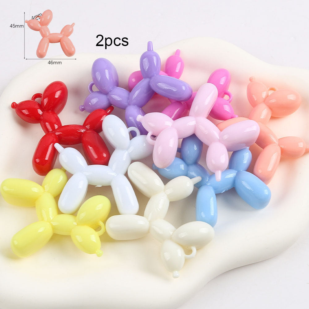 Wholesale 5pcs Cartoon Acrylic Cute Colorful Straight Hole Beads