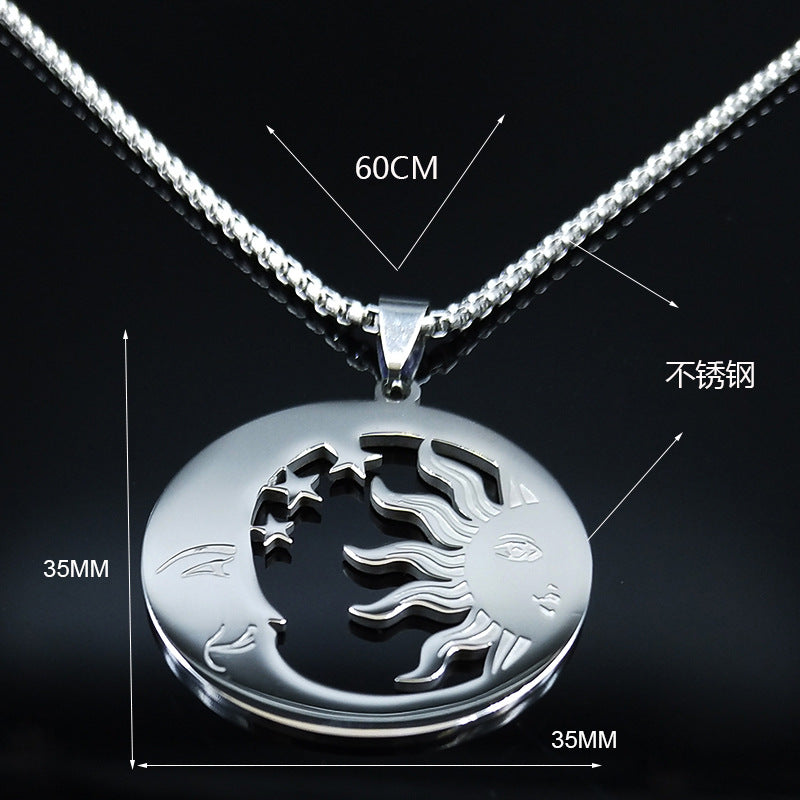 Wholesale five-pointed star necklace stainless steel necklace