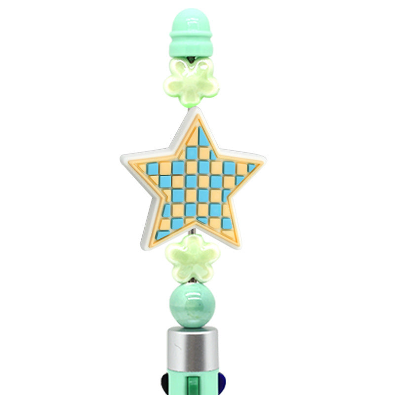 Wholesale random 100pcs stars love pvc soft glue loose beads accessories
