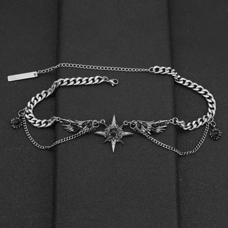 Wholesale Dark Gothic  retro heavy clavicle necklace necklace sweater chain