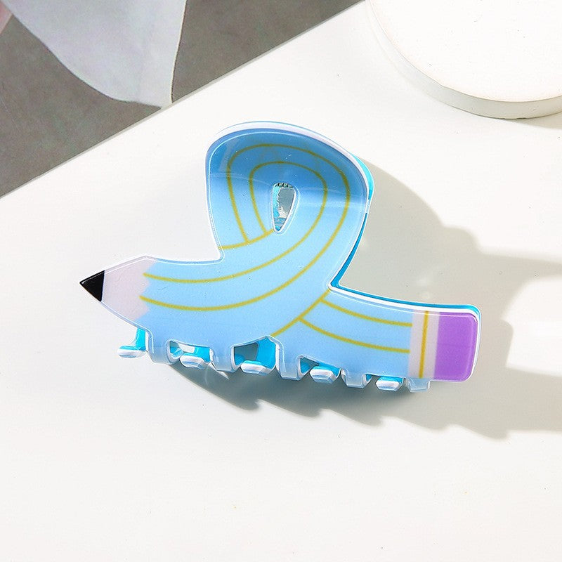 Wholesale Cute Colorful Puzzle Shark Hair Clip PVC Hair Gripper Fashion Accessory For Everyday Styling And Gift